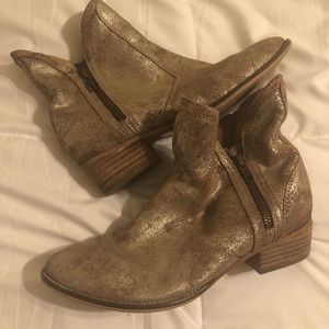 Metallic booties